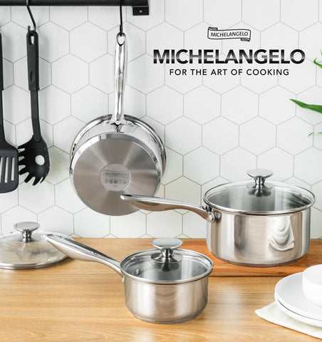 MICHELANGELO sartén lavavajillas limpieza fácil y brillo duradero