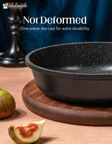 Sartén MICHELANGELO recubrimiento libre de PFOA y PFOS para una cocina segura.
