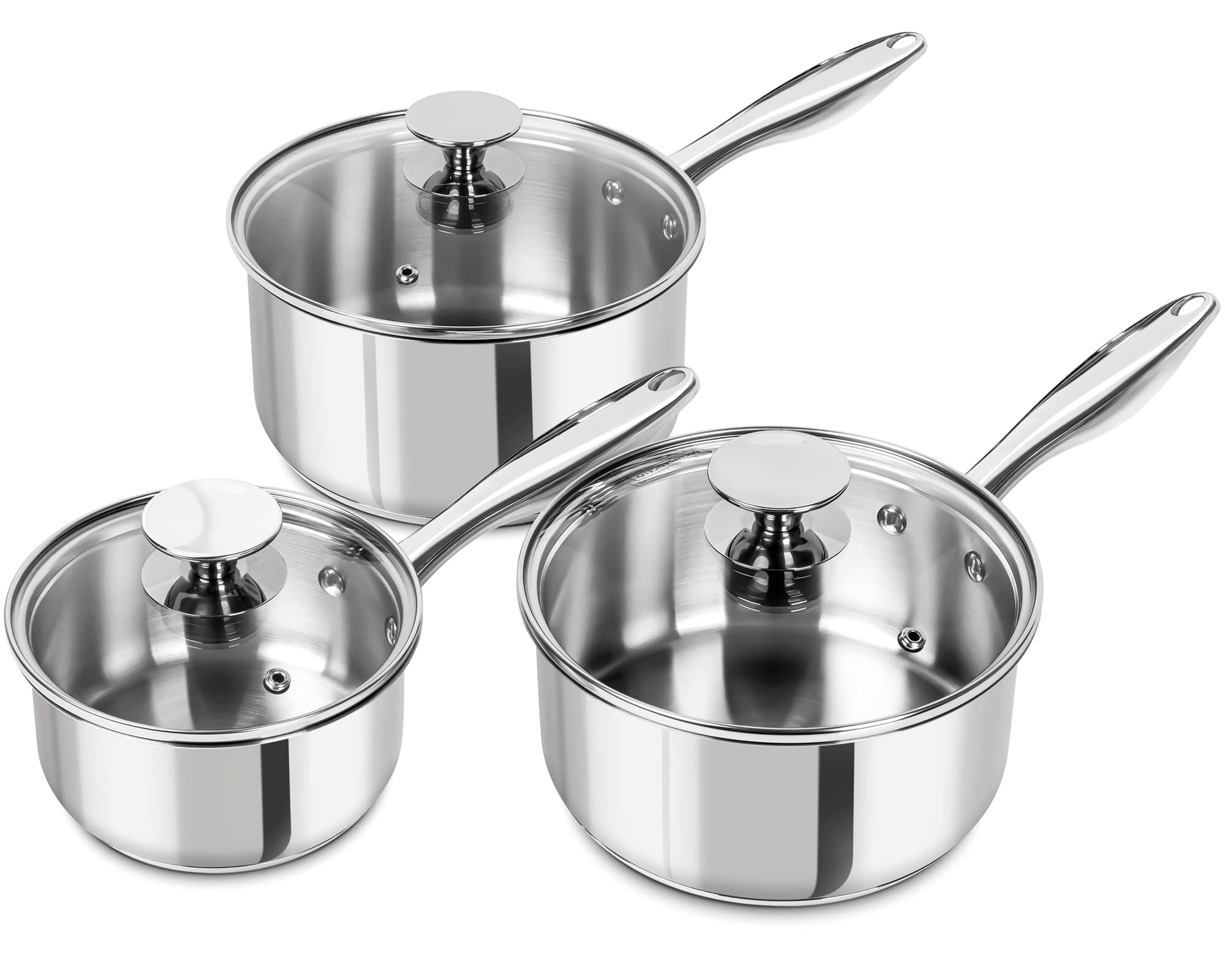MICHELANGELO sartén set 1qt con agarre cómodo y calentamiento rápido