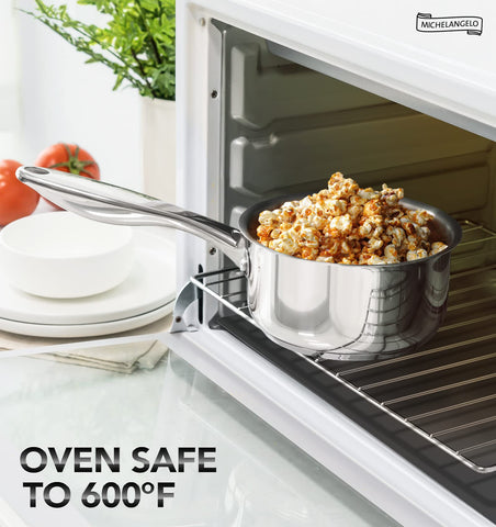 MICHELANGELO sartén set 3qt ideal para dorar y hervir de forma estable