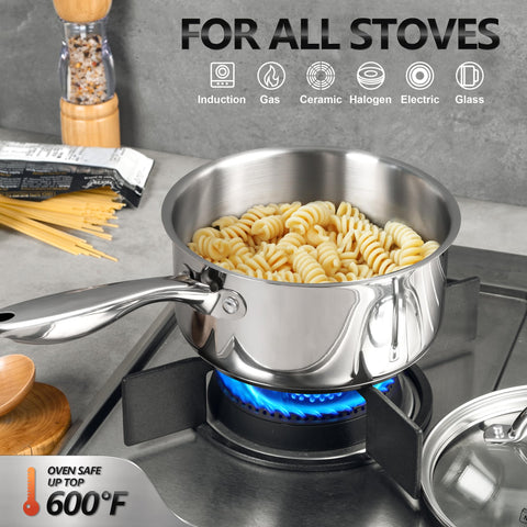 MICHELANGELO cacerola para inducción, rendimiento estable en cualquier cocina.