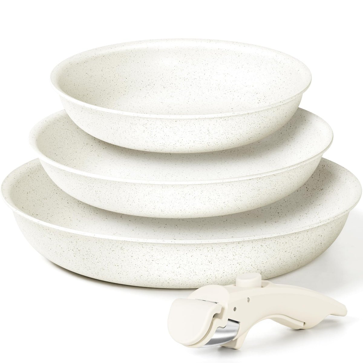 MICHELANGELO set de sartenes antiadherentes de 8 pulgadas, ideal para cocinar rápido.