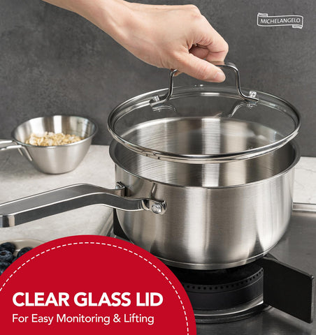 MICHELANGELO tapa de vidrio, sellado de aromas en la cocción.