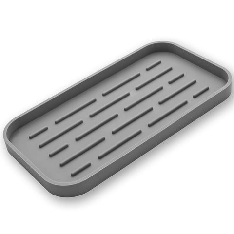 MicoYang organizador de fregadero de silicona gris para ordenar esponjas