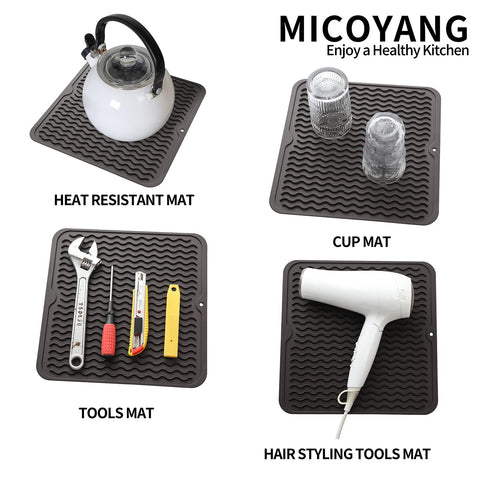 MicoYang tapete resistente al calor: soporta utensilios calientes.