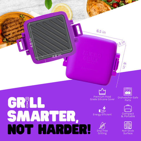 Micro Grill diseño compacto y portátil para viajes.