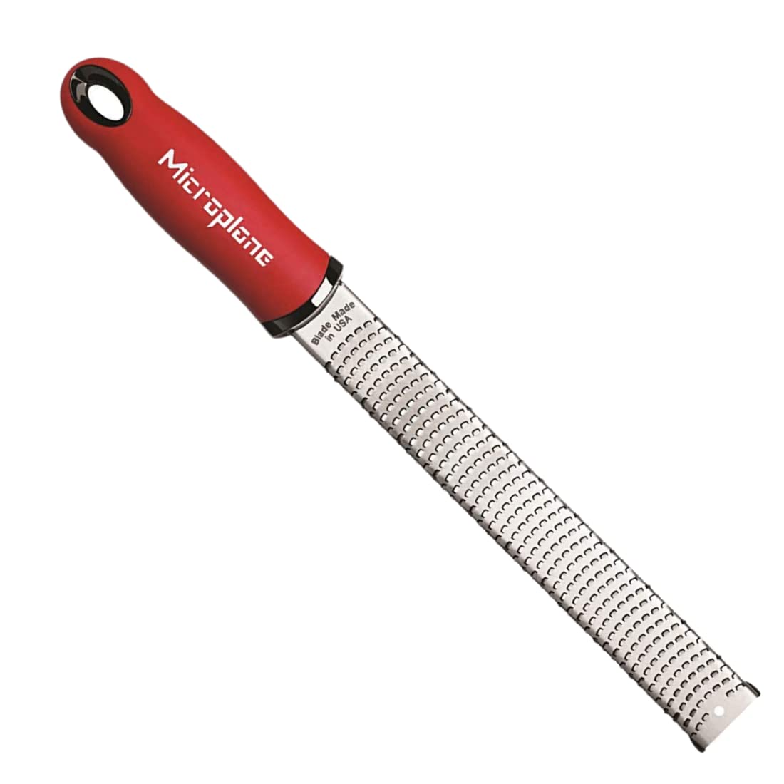 Microplane Classic Red Zester: hoja-afilada para rallado fino de cítricos y aromas