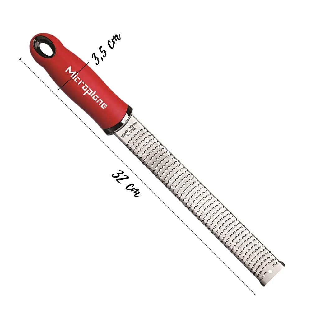 Microplane Classic Red Zester: rallado-queso para toppings ligeros y sabrosos