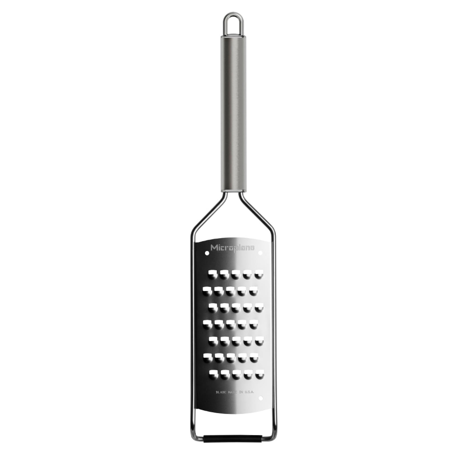 Microplane mango rediseñado para un agarre cómodo durante la ralladura.