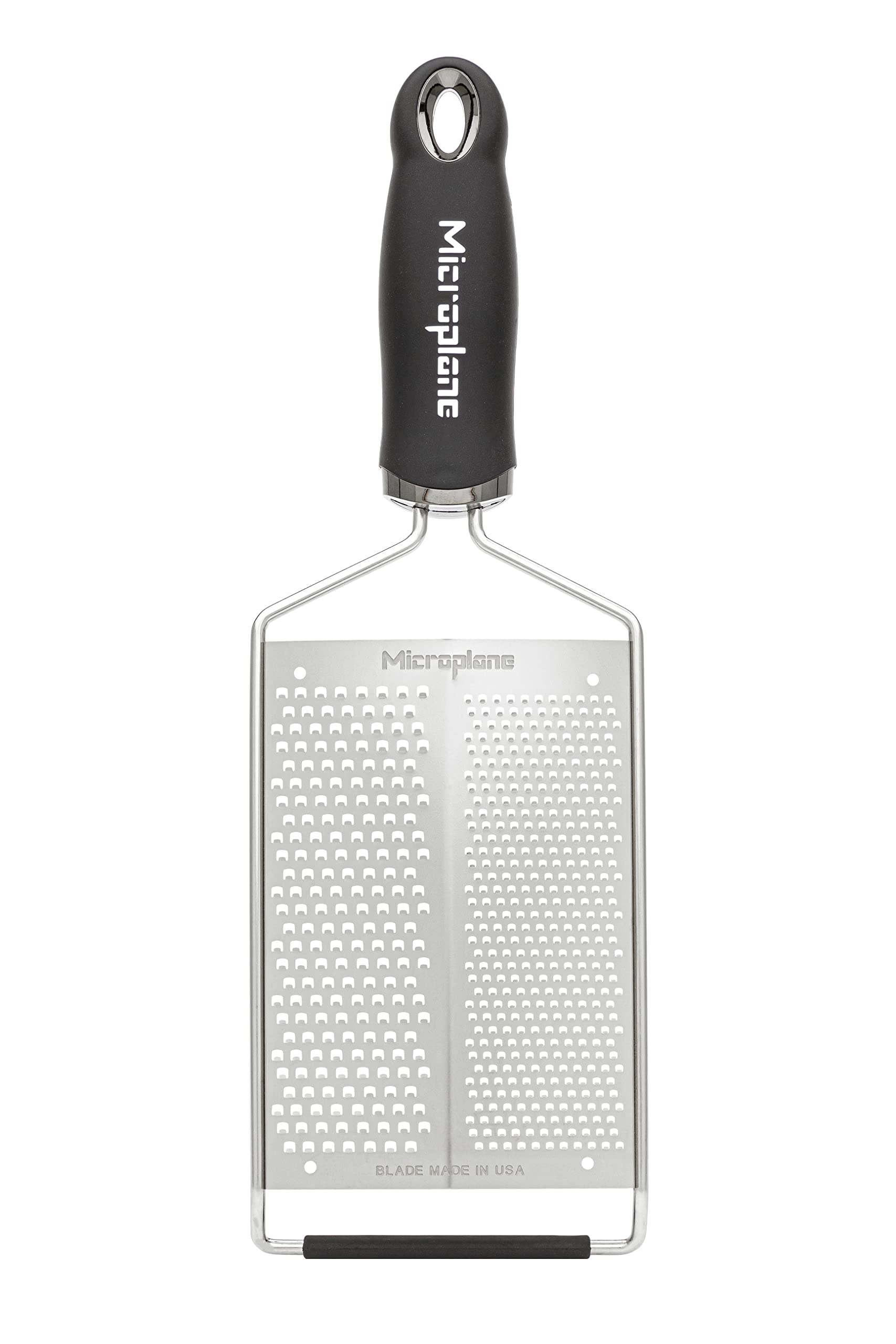 Microplane rallador dual con hojas finas para parmesano, sabor intenso y textura perfecta.