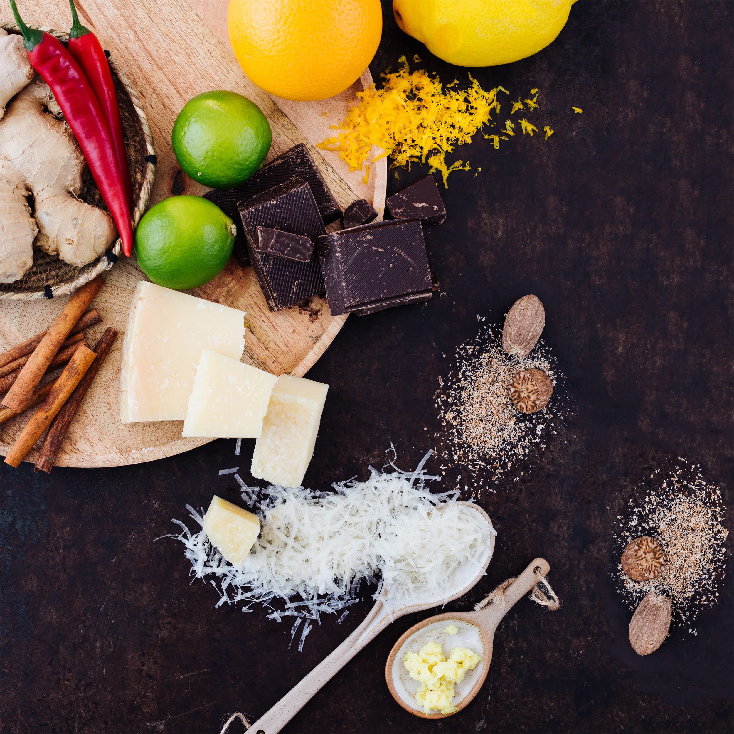 Microplane raspado canela para espolvorear en postres y bebidas.