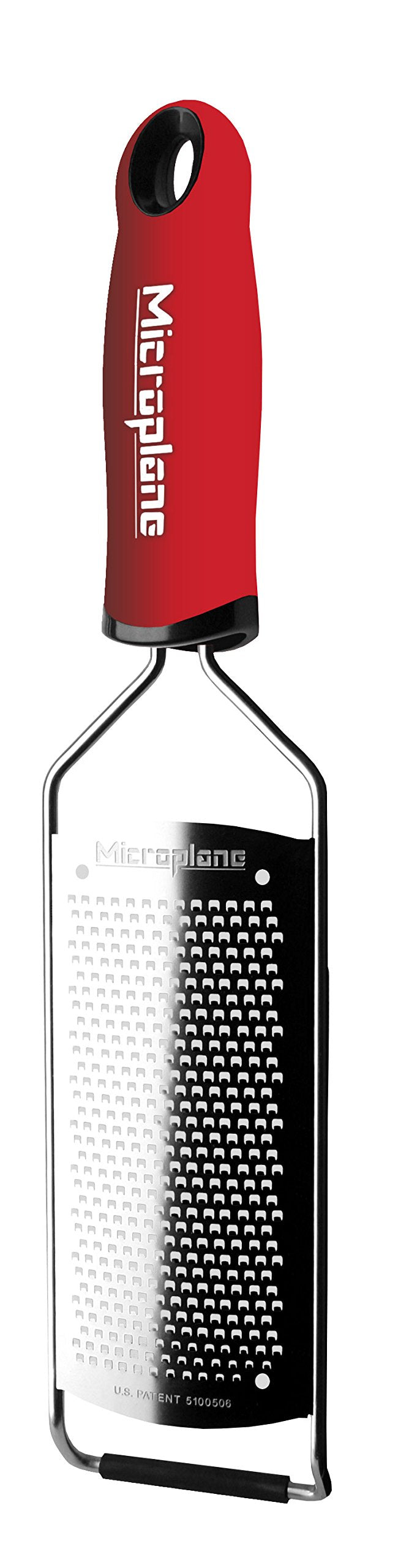 Microplane serie gourmet rallador de queso fino rojo para parmesano y quesos duros.