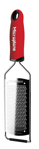 Microplane serie gourmet rallador de queso fino rojo para parmesano y quesos duros.