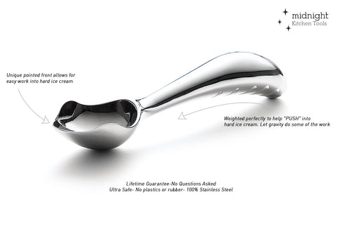 Midnight Scoop mango-ergonomico, ofrece agarre cómodo para muñecas.