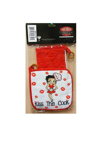 Conjunto Kiss The Cook de Midsouth: toque rosa retro para la cocina
