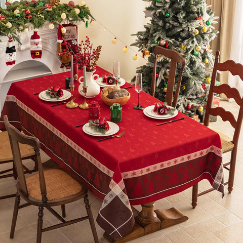 Mantel rectangular 60x90 pulgadas adecuado para mesas grandes y medianas.