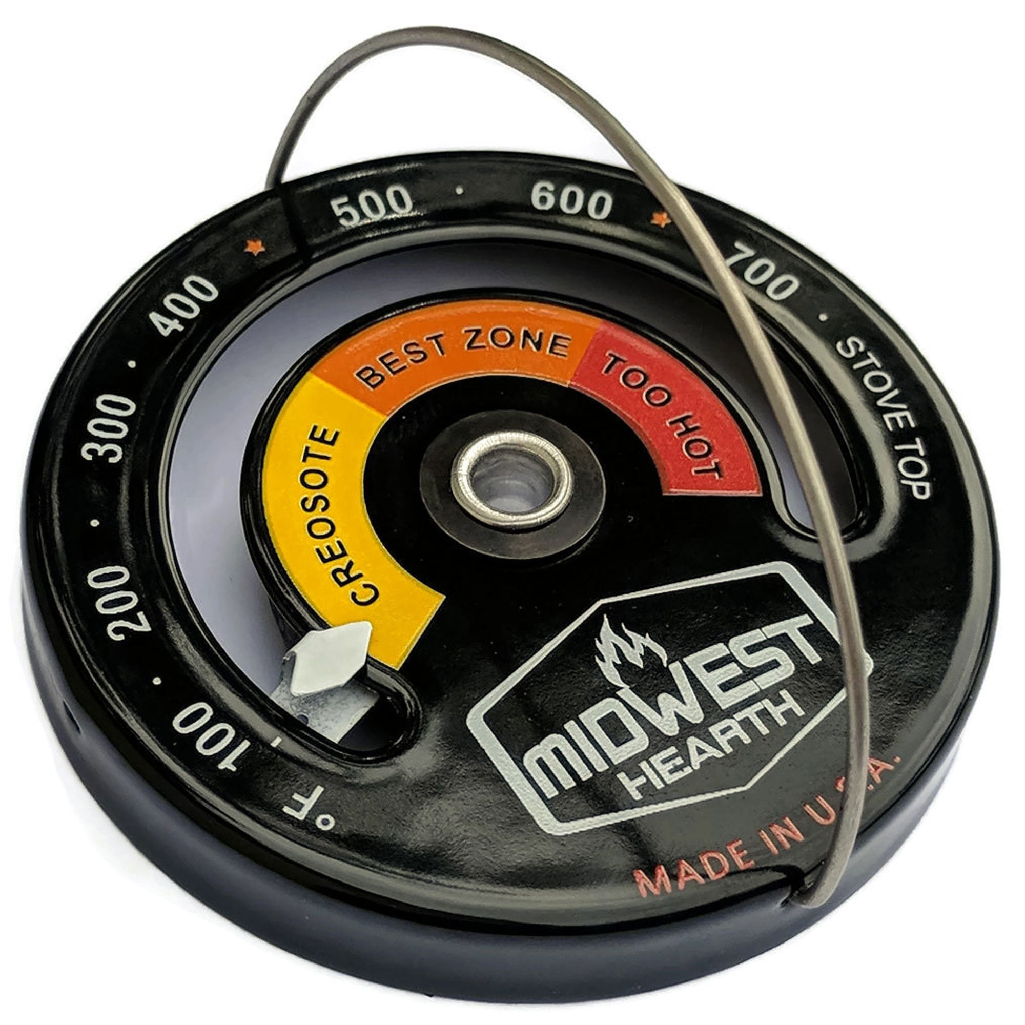 Sujeción magnética de Midwest Hearth para instalación rápida y estable en la estufa.