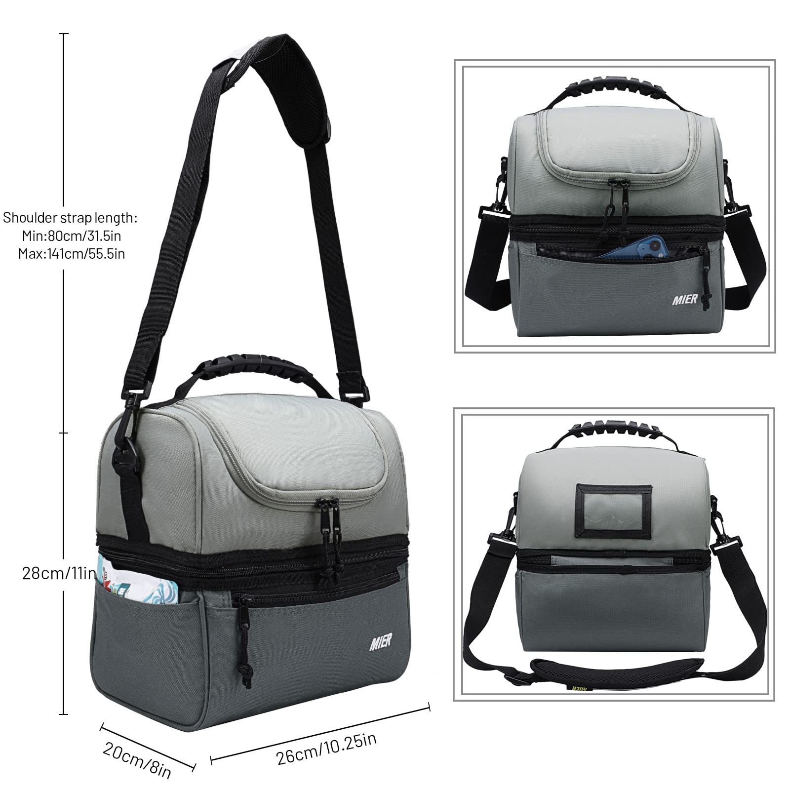 MIER interior con liner PEVA para evitar filtraciones y mantener frío.