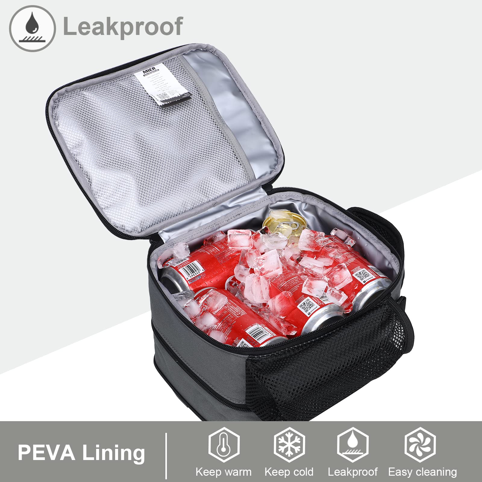 Portabotellas integrado en la bolsa MIER ofrece comodidad para bebidas