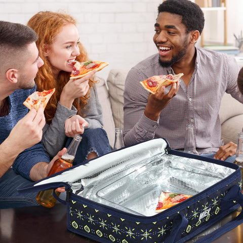 Diseño moderno y colorido de MIER para fiestas y picnics.