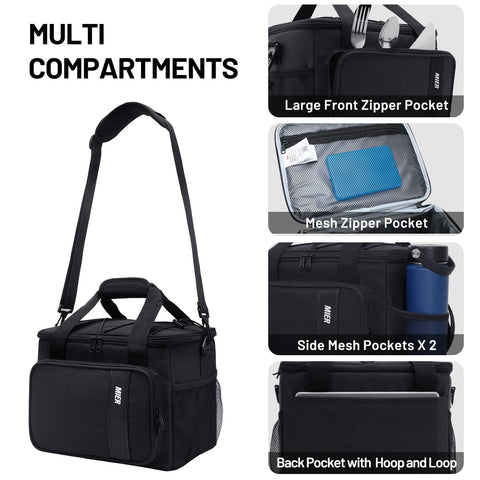 Capacidad de 15 L de la MIER lunchbox, admite hasta 24 latas.
