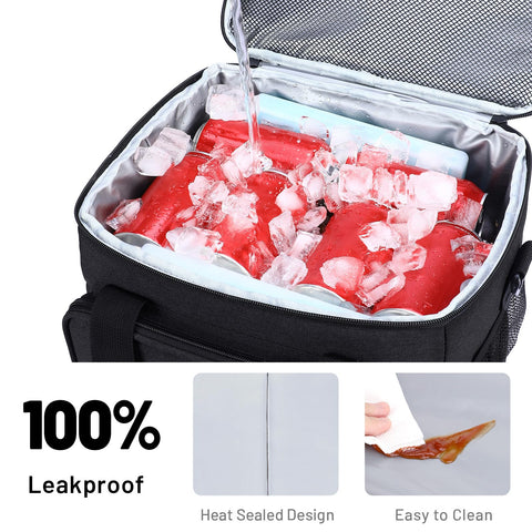 Interior PEVA sin BPA de la MIER lunchbox, fácil de limpiar.
