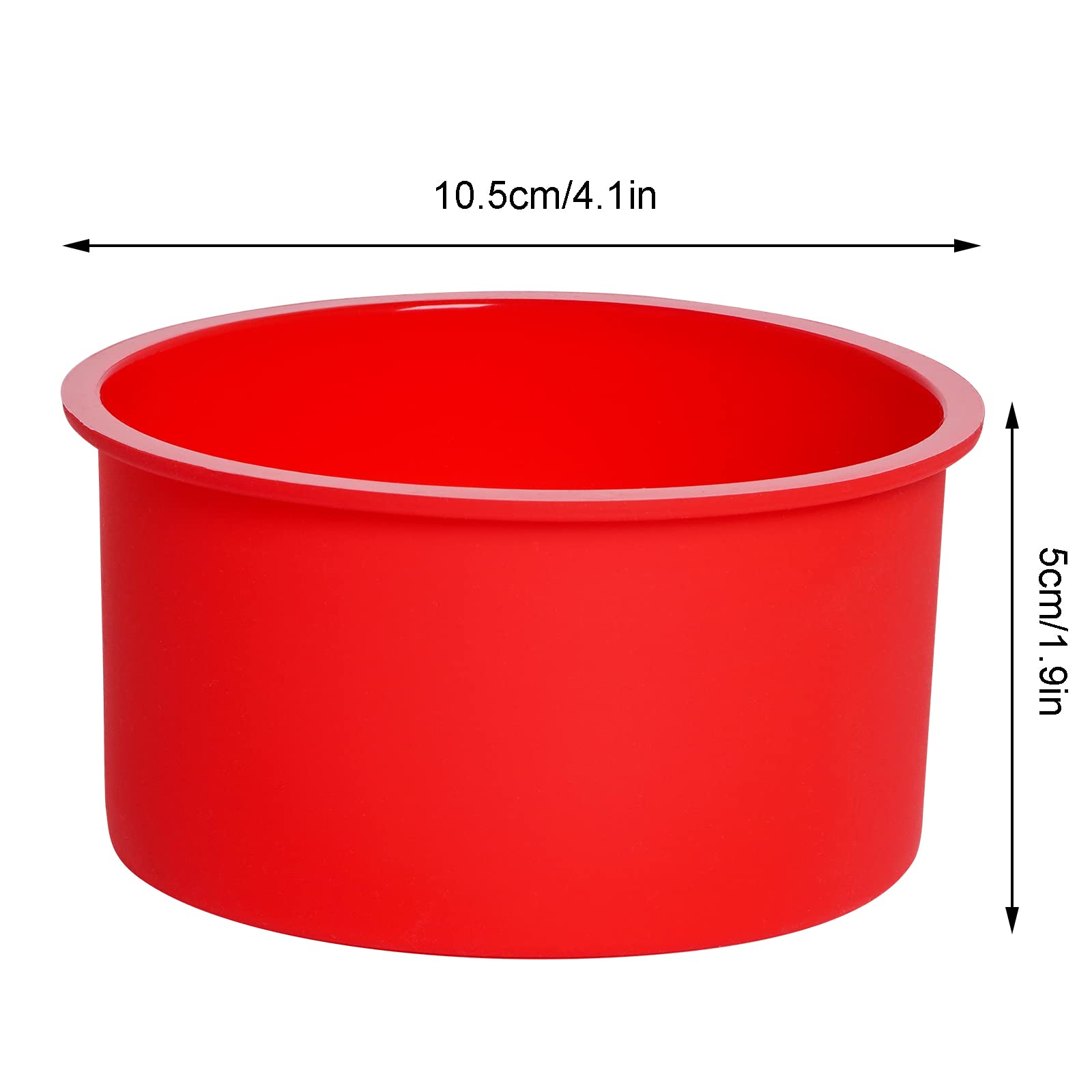 Mifengda juego 12 moldes silicona rojos, ideal para hornear porciones uniformes.