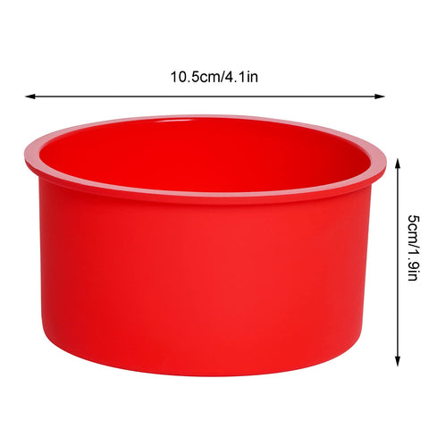 Mifengda juego 12 moldes silicona rojos, ideal para hornear porciones uniformes.