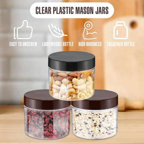 Mifoci frasco plástico de 9.5 oz para cosméticos, sellado seguro