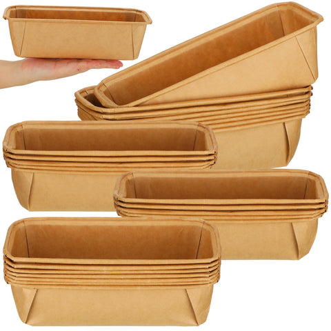 Mifoci molde rectangular de papel resistente al aceite para hornear pan.
