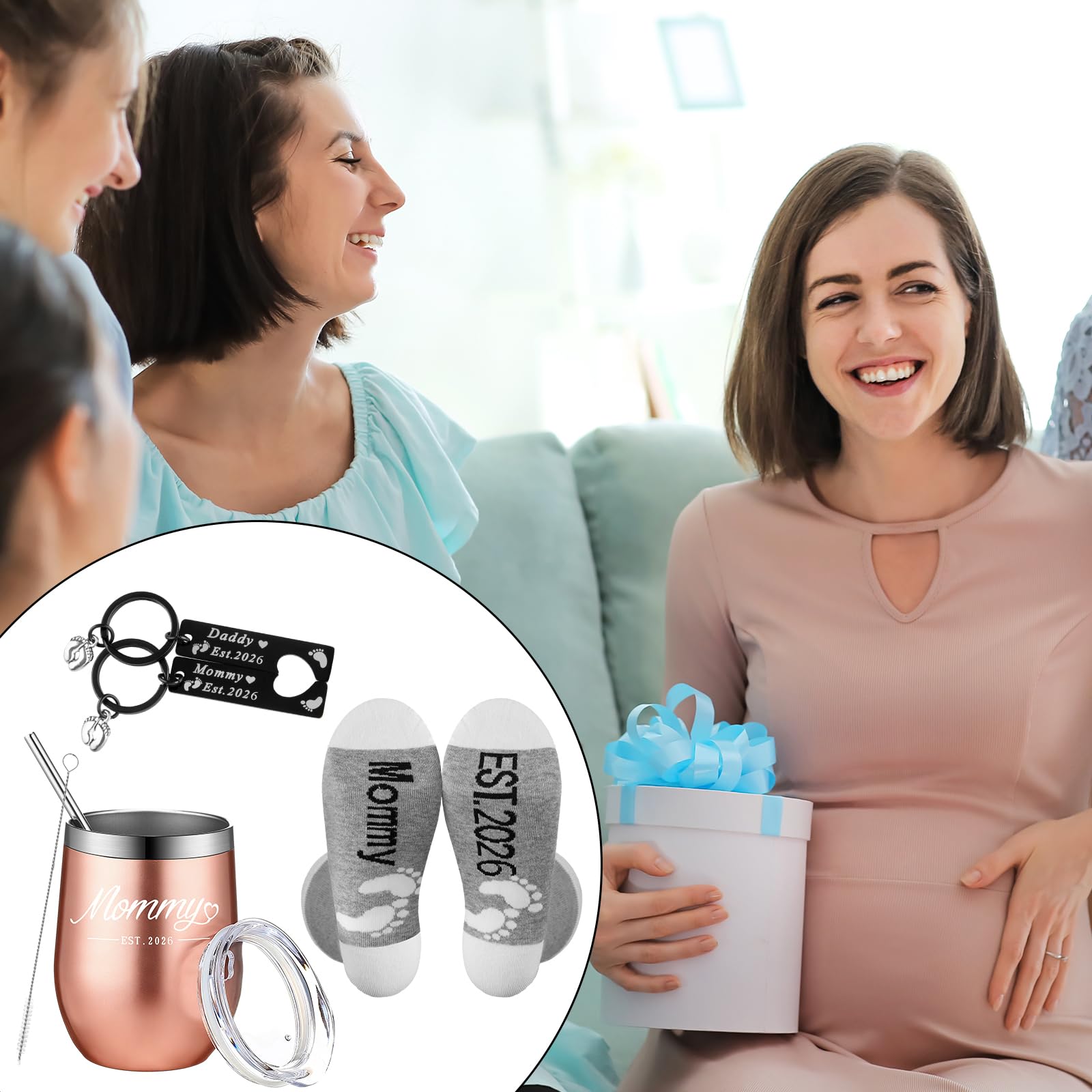 Paquete de regalos Mifoci para nuevos padres, lista para sorprender.