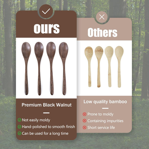 Cucharas MIGAKU HOME con grano único, suaves y seguras para platos