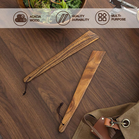 MIGAKU HOME espátula de acacia para raspar cuencos sin rayar.