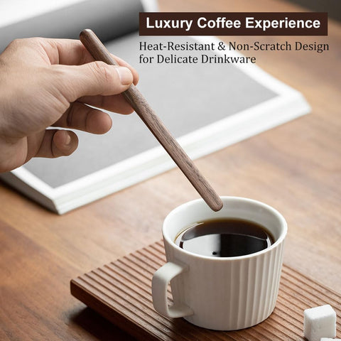 Migaku Home textura madera nogal lisa, agita bebidas con suavidad.