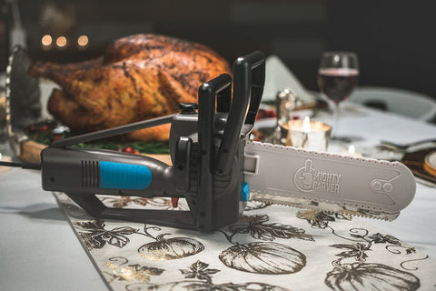 Cuchillo eléctrico MIGHTY CARVER, hojas dobles para cortes rápidos y uniformes