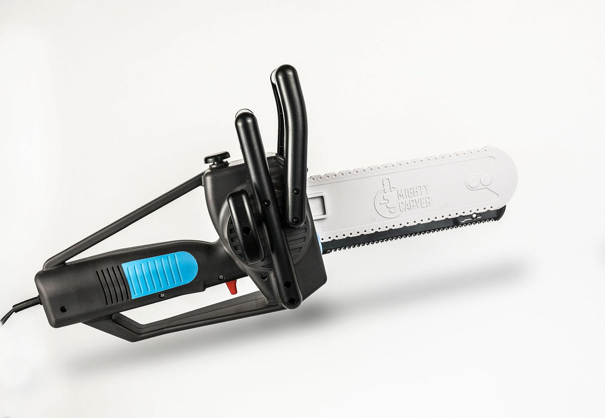 Cuchillo eléctrico MIGHTY CARVER, primer plano de las hojas, para cortes precisos