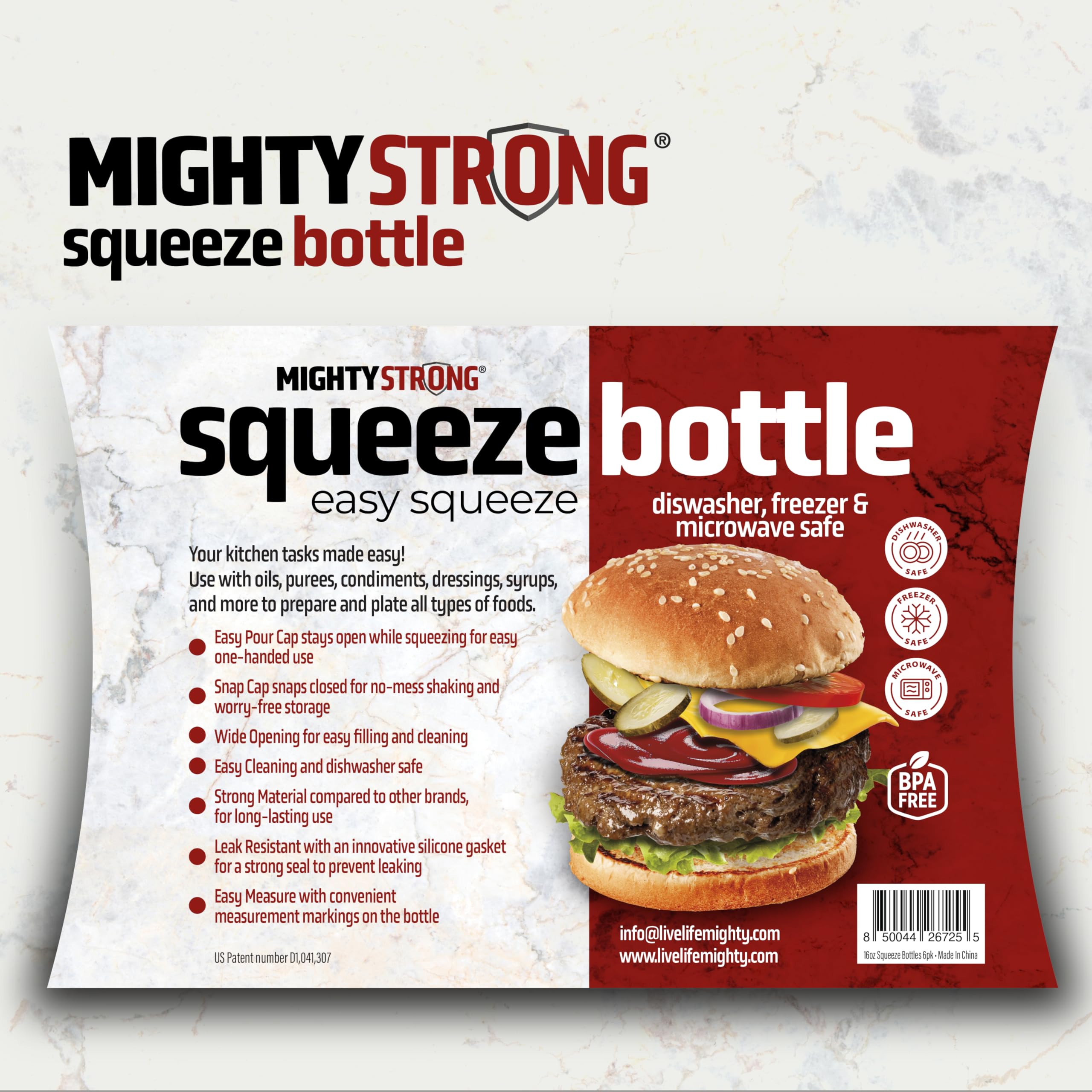 Mighty Strong botellas condimentos con medidas precisas para dosificar con exactitud.