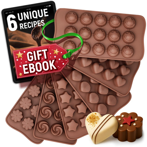 Mighty-X moldes silicona chocolate estrella: desmolde perfecto para postres con detalle