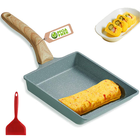 MIHUNTER Tamagoyaki pan rectangular 20x15 cm antiadherente para tortilla japonesa