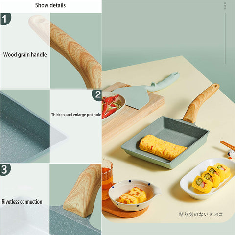 Uso versátil de la sarten MIHUNTER para cocina diaria y tamagoyaki