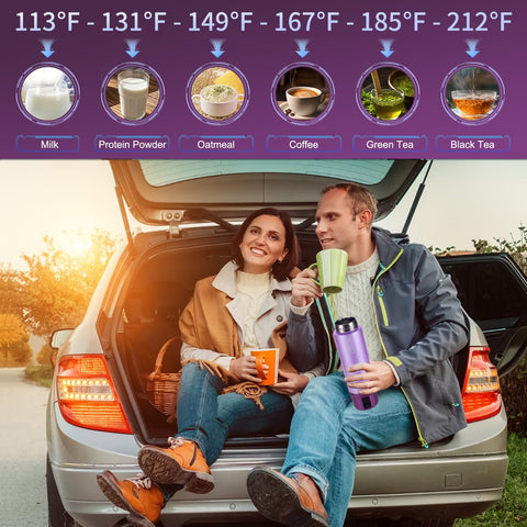 Hervidor MIICASA de 475 ml, ideal para camping y viajes