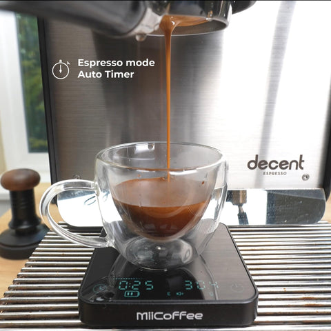MiiCoffee Minipress activa automáticamente al colocar peso para medir al instante