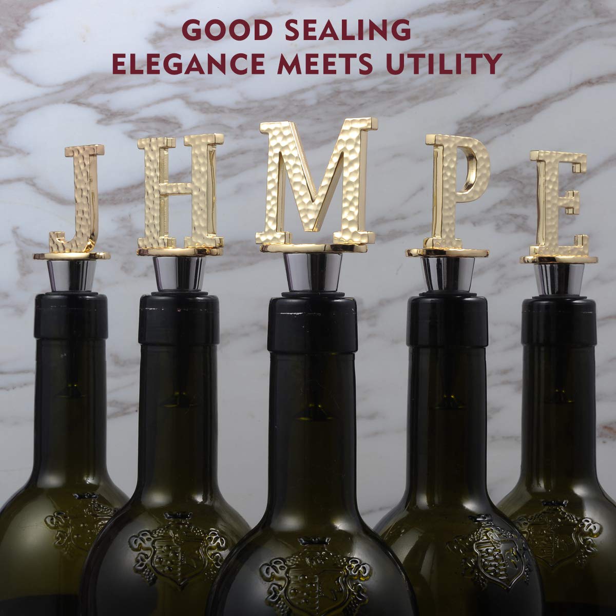 Miicol tapón vino cierre hermético dorado, sella la frescura de la botella