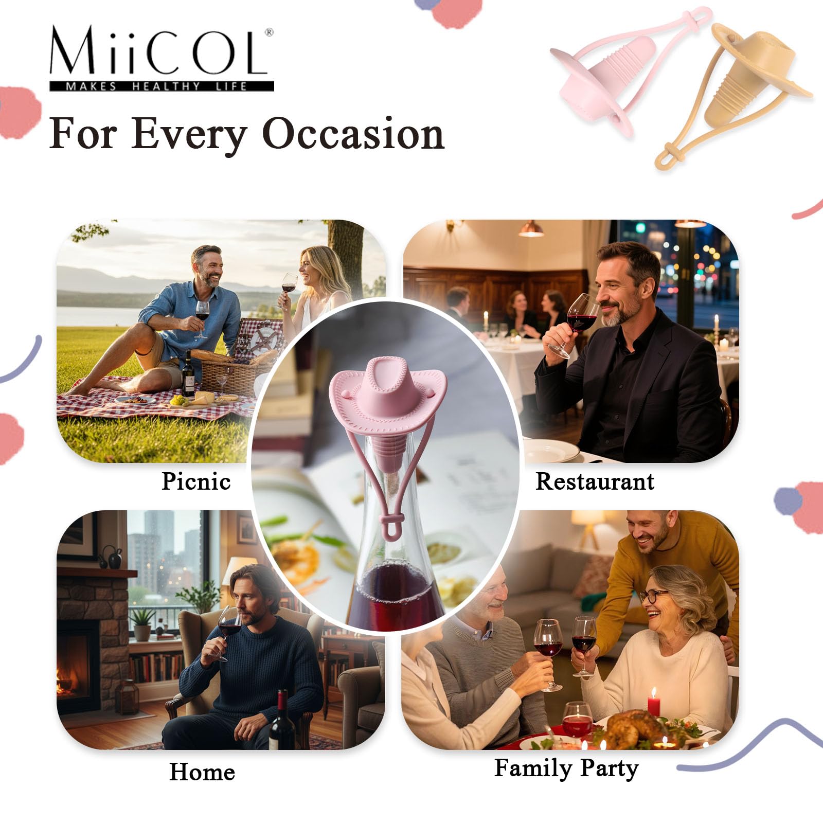 Miicol tapon silicona, inserción y retirada fáciles