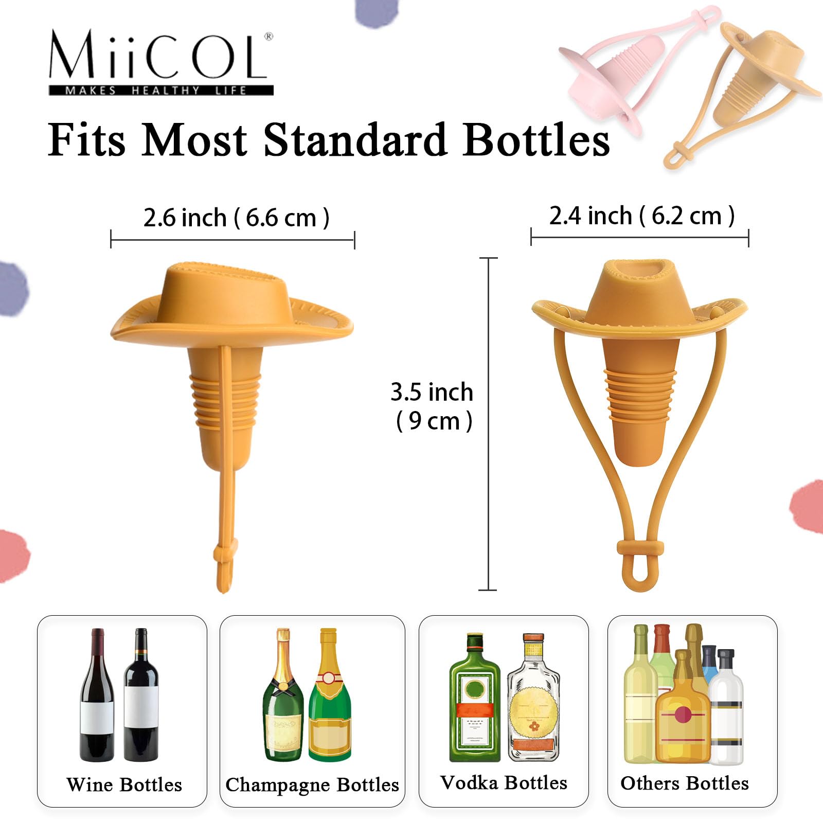 Miicol tapon silicona, sello hermético para conservar frescura