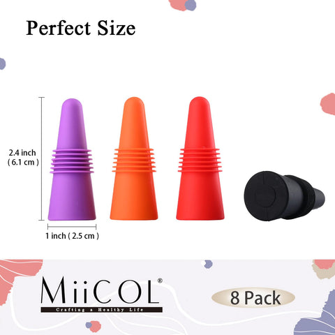 Miicol tapones silicona para aceites y vinagres conservan sabor.