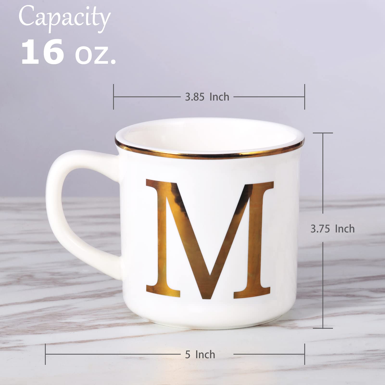 Miicol taza cerámica 16oz con asa curva, agarre cómodo para té.