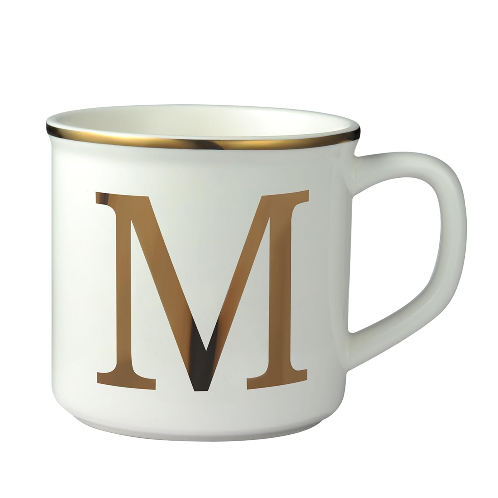 Miicol taza cerámica 16oz con monograma Letra M, ideal para café matutino.