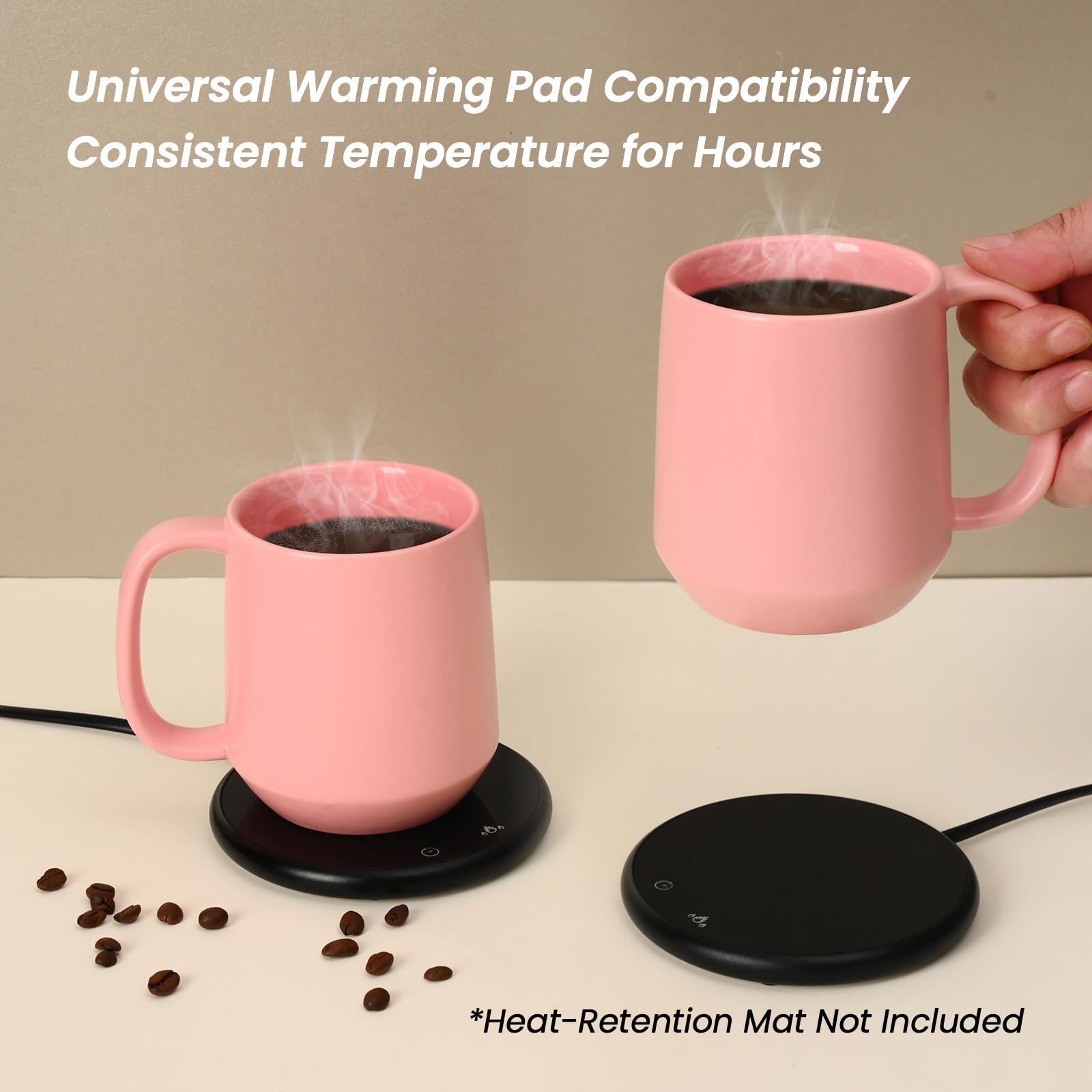 Miicol taza 16oz, base aislante ayuda a mantener la temperatura.