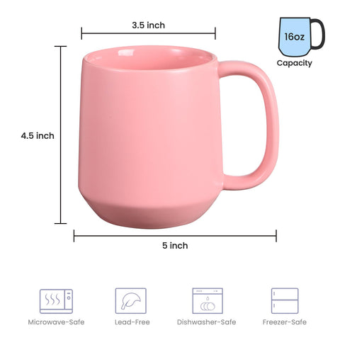 Miicol taza 16oz, exterior mate para un tacto sobrio y limpio.